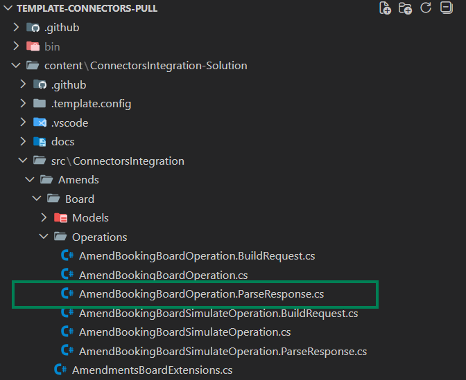 Build Response AmendBookingBoard