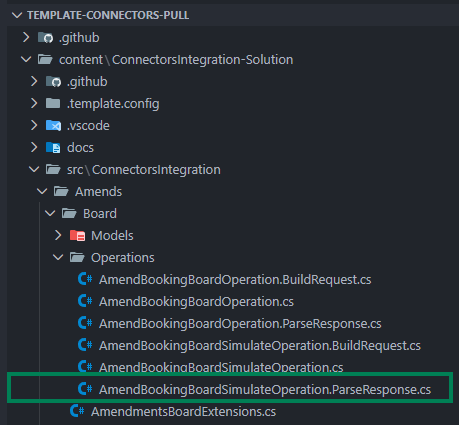 Build Response AmendBookingBoard