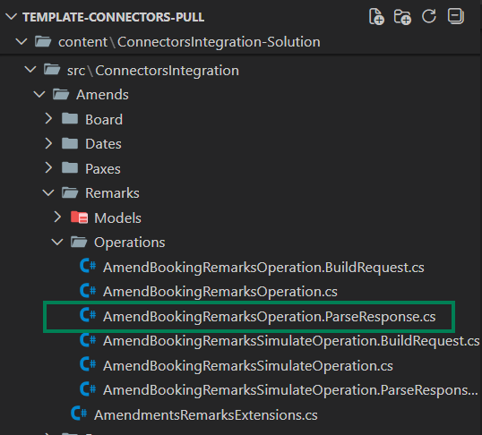 Build Response AmendBookingRemarks
